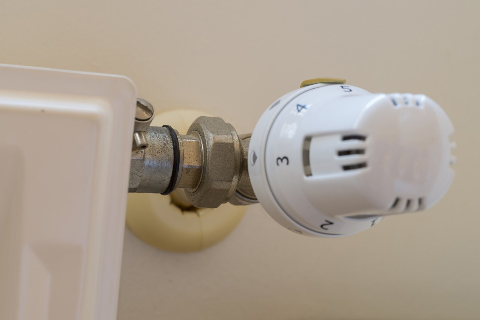 Thermostatventil an einem Heizkörper